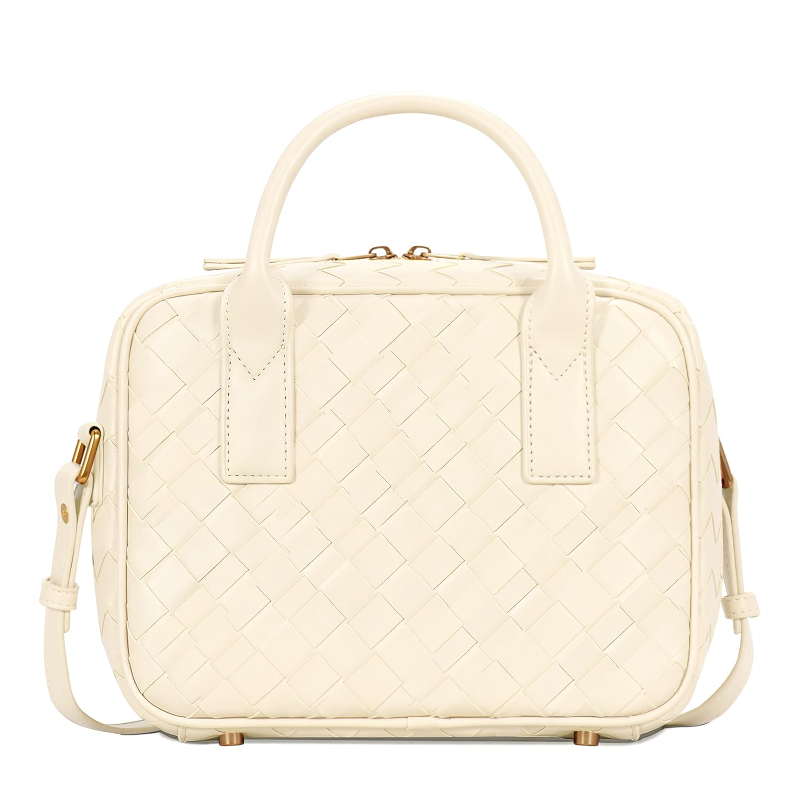 Woven Bag for Women Top Handle Satchel Handbag Crossbody Bag PU Leather Shoulder Bag Woven Purses for Women