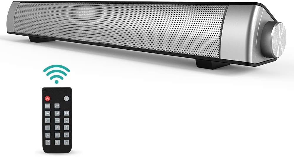 GIARIDE Soundbar Bluetooth 4.1 Wired and Wireless Bluetooth Home Theater TV Speaker Surround Sound Bar with Remote Control, 3.5mm Aux, TF Card Slot for PC, Tablets, Cellphone, TV