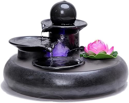 Miniatura 1 de Indoor Water Fountain Tabletop Fountains Running Water Desktop Decoration Creative Fountain Humidifier Living Room Ceramic Home Office Desktop