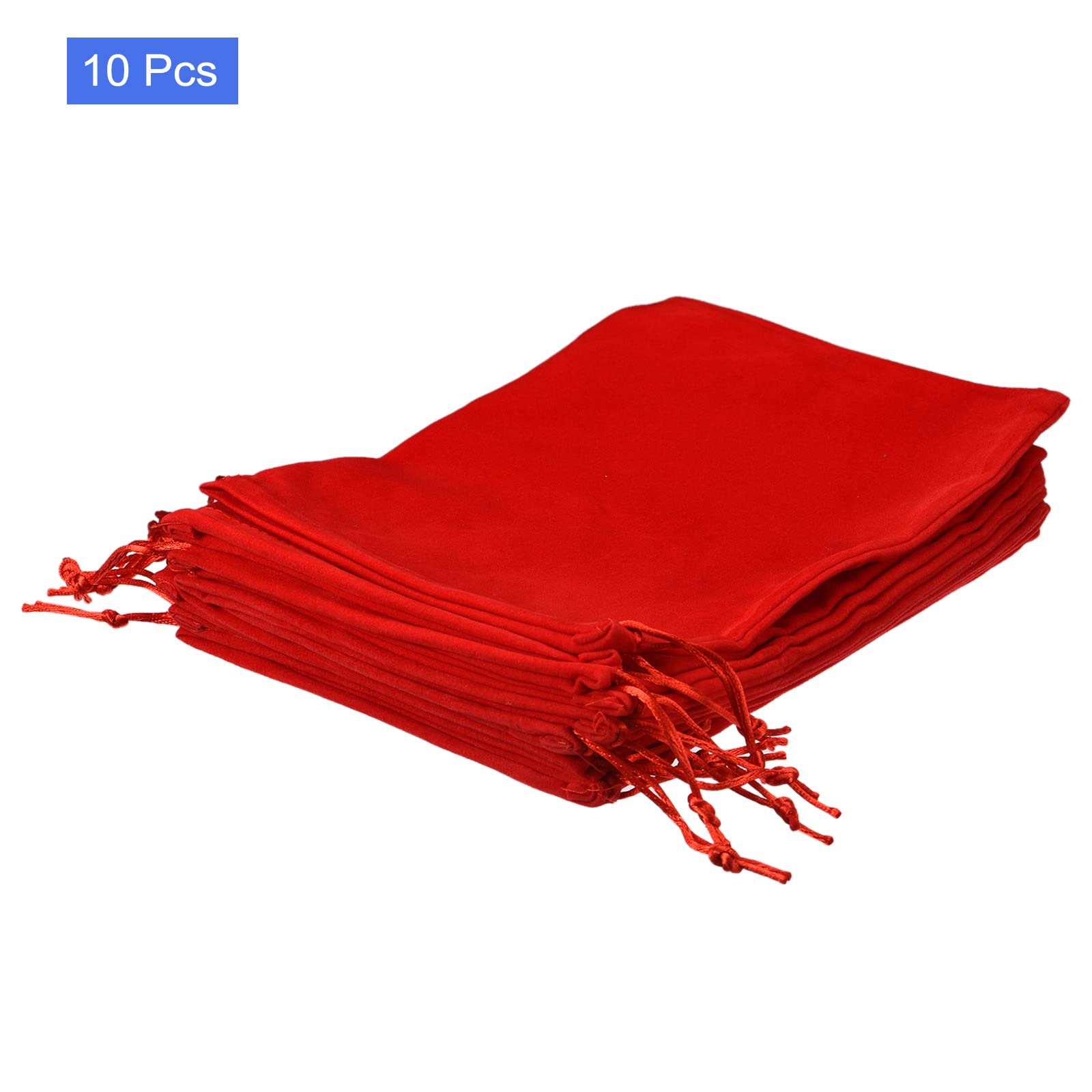 PATIKIL Velluto Coulisse Borse 1.97 x 2.76 Regalo Borse Gioielli Sacchetti Nero per Natale Compleanno Festa Matrimonio Caramelle Cuffie 10pz