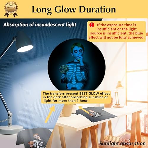 Miniatura 2 de TransOurDream Papel de transferencia de calor luminoso para camisetas (10 hojas, 8.5 x 11 pulgadas, brillo 2.0), vinilo de transferencia de calor