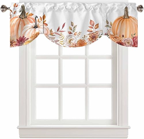 Miniatura 52 de Juego de cortinas semitransparentes con bolsillo para barra, cenefa y niveles de 36 pulgadas de largo, cortinas de arte abstracto de sol y arco