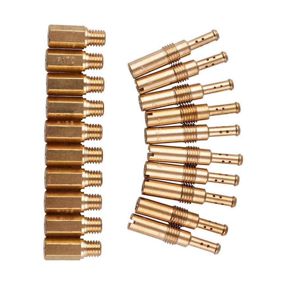 20PCS / Compatible del Set de PWK PE CVK Carburador Jets Principales w/Lenta piloto de la Motocicleta Jets Carb Jet aleación de Aluminio latón