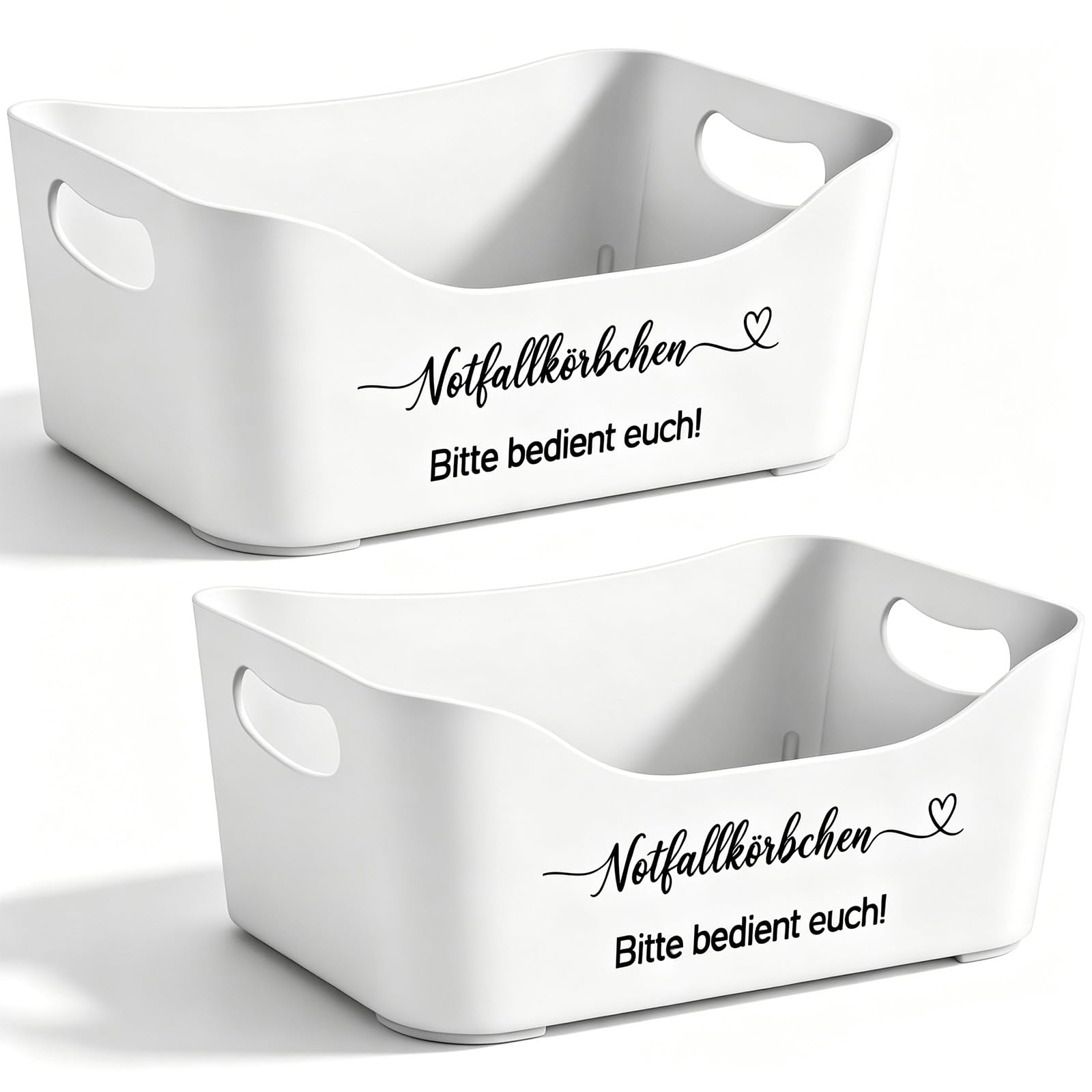 Cesta de emergencia para bodas Hestya, 2 cajas de plástico para aseo de invitados 24x16cm