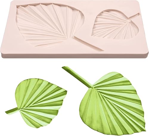 Miniatura 8 de Moldes de silicona para fondant de hojas de abanico, moldes de chocolate boho para decoración de pasteles, adornos de cupcakes, dulces, cerámica
