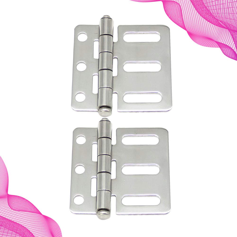 Bisagras pequeñas, mini bisagras, 2 piezas de una bolsa Bisagra de acero inoxidable Puerta de gabinete eléctrica Bisagra de gabinete duradera (Tamaño: 6,6 * 6,5 cm) (Tamaño: 6,6 * 6,5 cm) (Tamaño: Tam