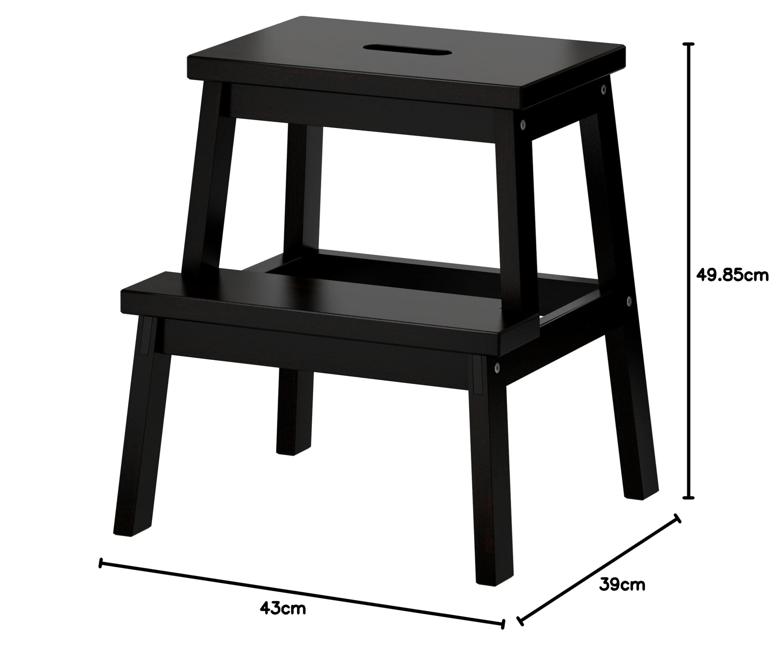 IKEA BEKVÄM Tritthocker - schwarz