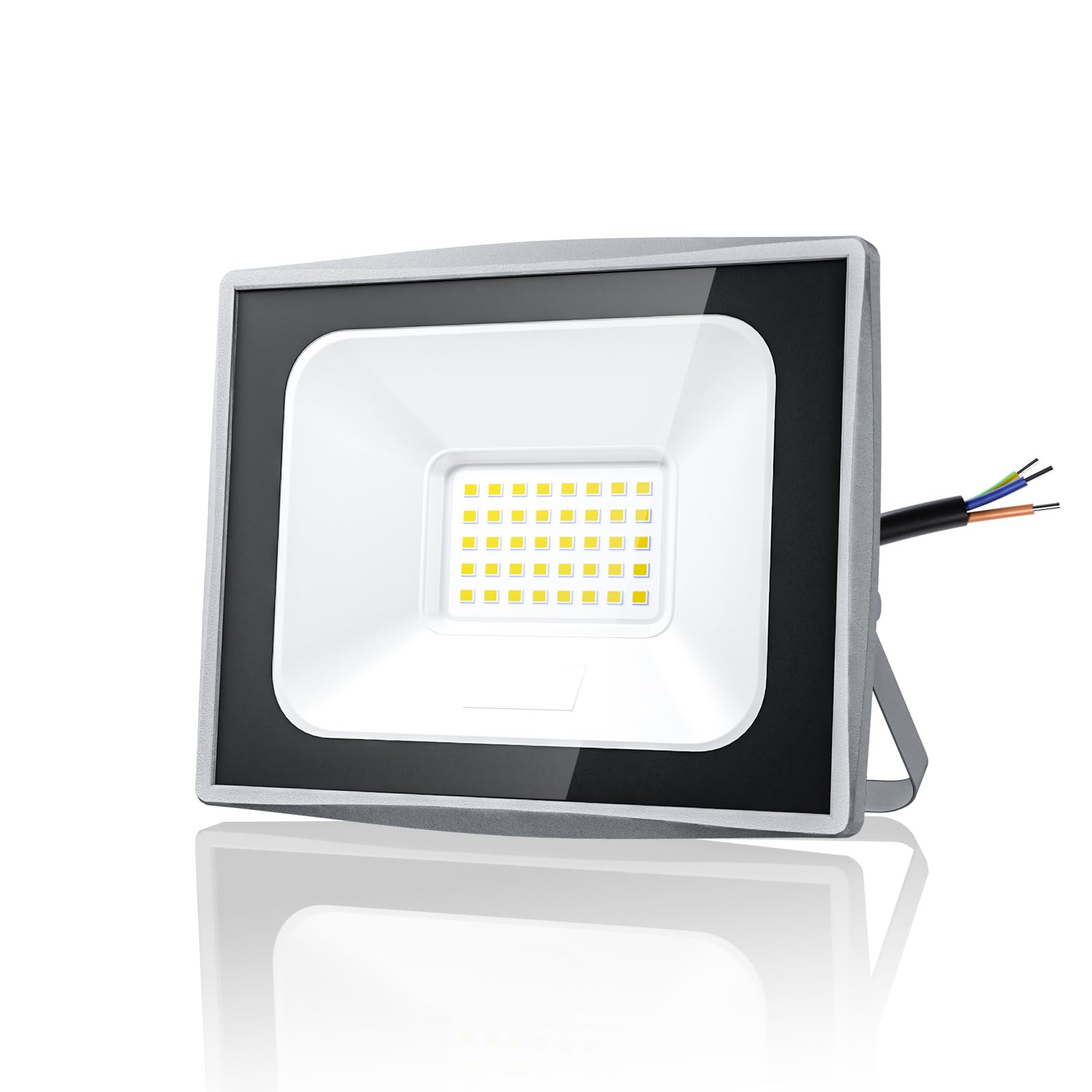 HOOLED Faretto led da esterno 50 W 4500 lm 120° Raggio LED impermeabile IP65, SMD2835, 4000 K, Proiettore LED esterno adatto per cortili, giardini, garage, terrazze e altri spazi esterni