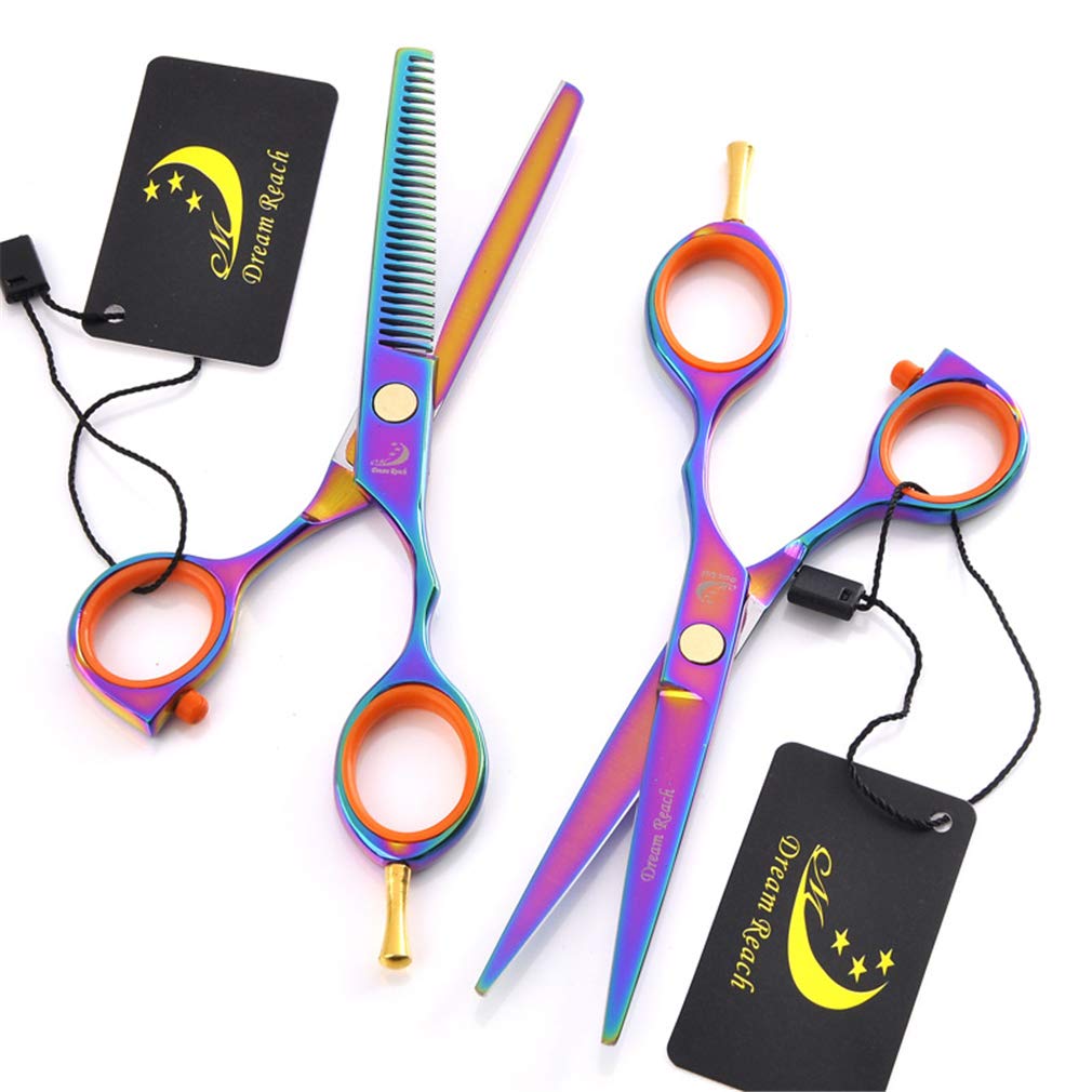 Haarschneideschere, 5,5 Zoll Gerade Schere Und Zähne Schere Styling-Tool-Kit, Durchforstung/Texturizing Schere (Licht Und Sharp), Für Friseurbedarf, Home Use, Salon