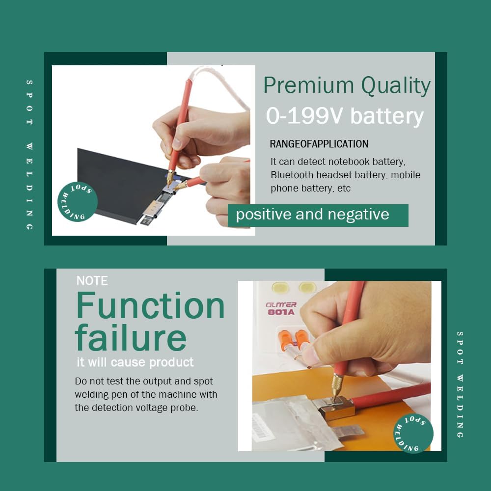 801A Cordless Spot Welder,Portable Pulse Spot Welder,Lithium Batteries Soldering Machine,Lithium Battery DIY Hand Welding Pen 110V