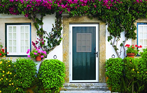 Titan 36X80 Meshtec Ultimate Security Screen Door | Aluminum Full View With Meshtec Advanced Screen System | Surface Mount | 3Pt Lock System & High Tensile-Strength Stainless Steel Mesh Screen, White #TOP1