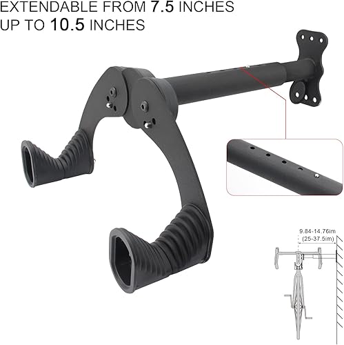 Miniatura 2 de Soporte de pared para bicicleta, colgador horizontal de pared para bicicleta en almacenamiento interior o garaje, soporte de bicicleta montado en la