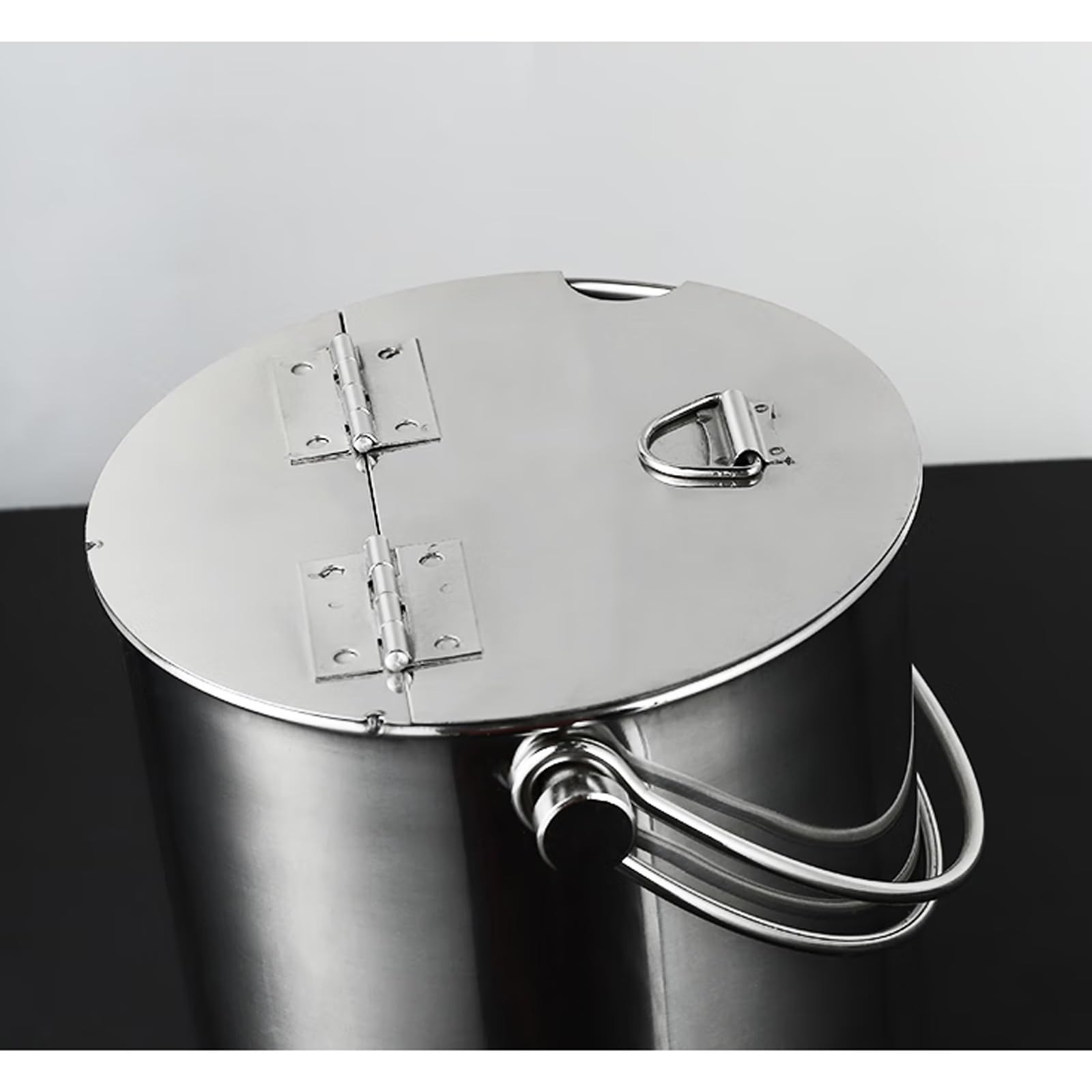 Cubo de hielo de acero inoxidable engrosado con tapa abatible y asa de transporte Cubo de hielo de metal para fiestas familiares y empresariales Cubo de hielo para bebidas Cubos de champán Cubos