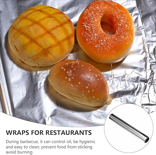 Miniatura 5 de PartyKindom 4 rollos de papel de papel de aluminio para camiones de comida Bbq papel de aluminio para cocinar envolturas de papel de estaño para