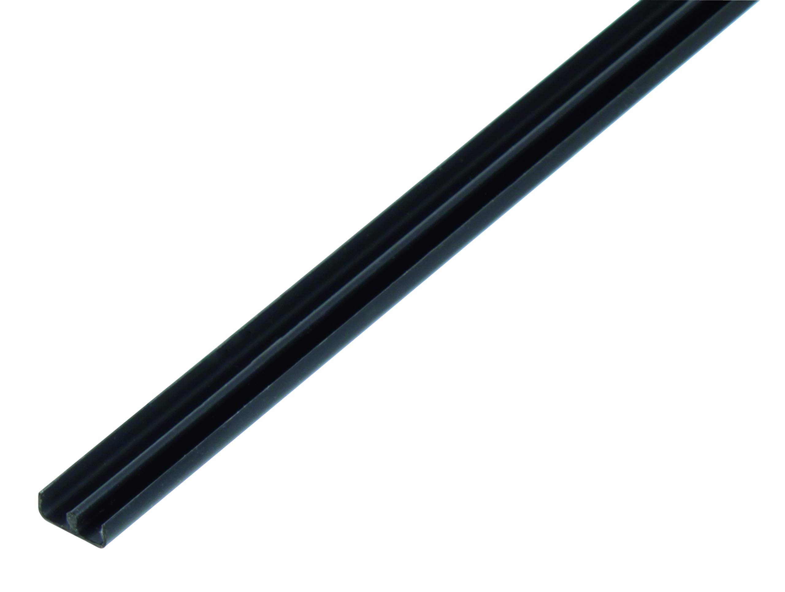 Perfil de riel de guía inferior de plástico negro 1000mm para puertas correderas de armario