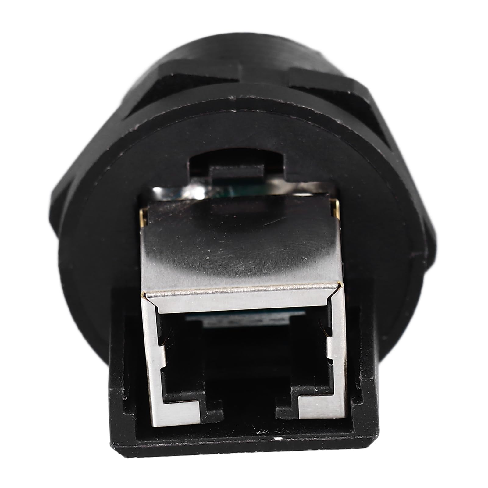 YWBL-WH Connecteur RJ45 PA66 Connecteur Femelle RJ45 IP67 IP68 étanche à 180 Degrés, Double Port Réseau, Prise Filetée pour Montage sur Panneau Extérieur, Utilisation Ethernet -40 °F à 221 °F