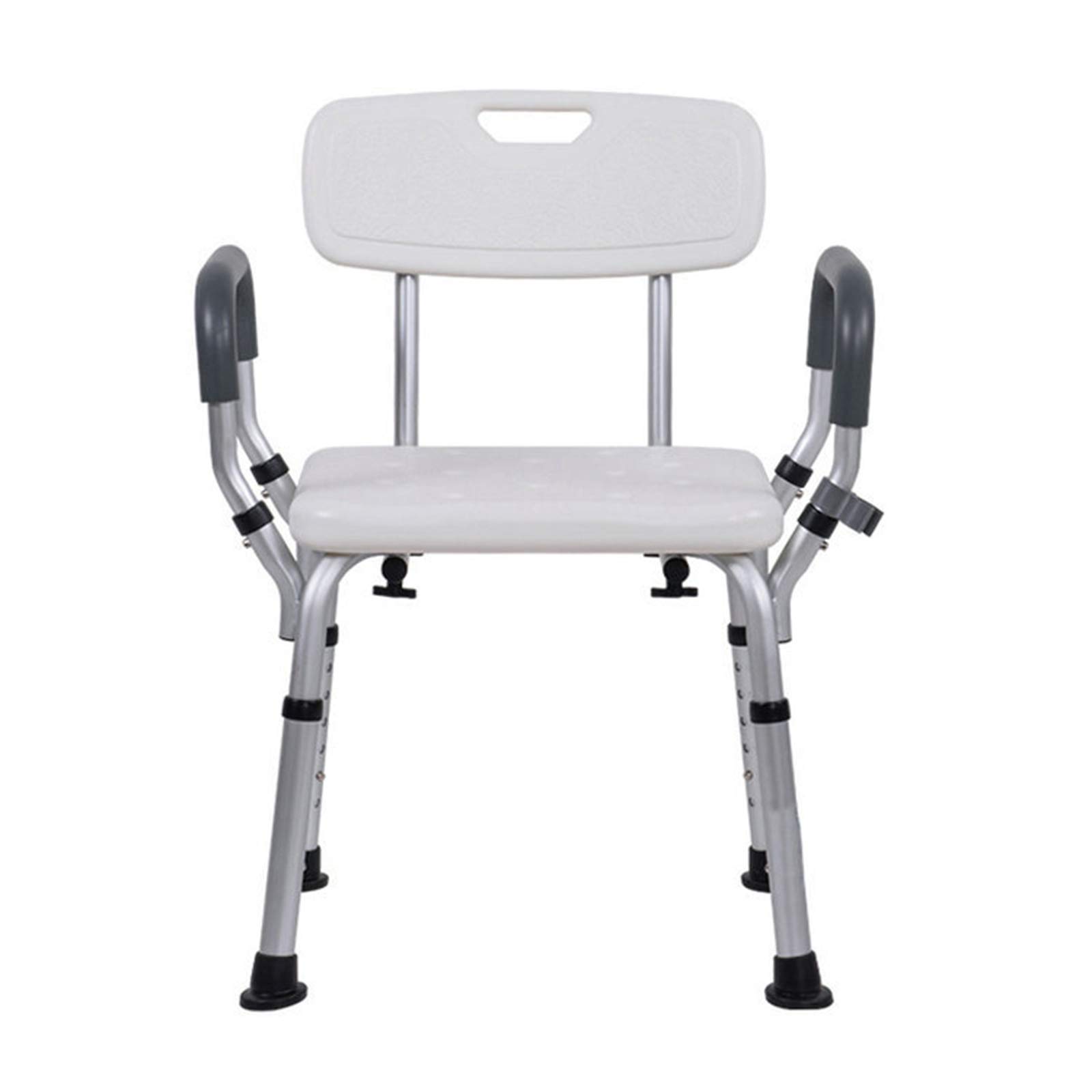 Chaise de douche pour personnes âgées et tabouret réglable avec accoudoirs