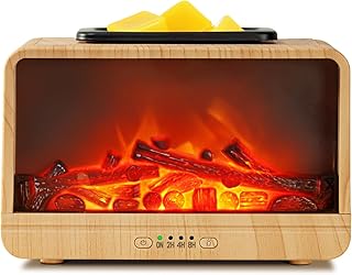 Wax Melt Warmer Electric Melter - Electric Flame Fireplace Wax Burner, Wax Melter for Scented Wax Melts with 4 timer, Flame Light Fragrance Wax Cubes Warmer Gift & Decor for Home Office Studio