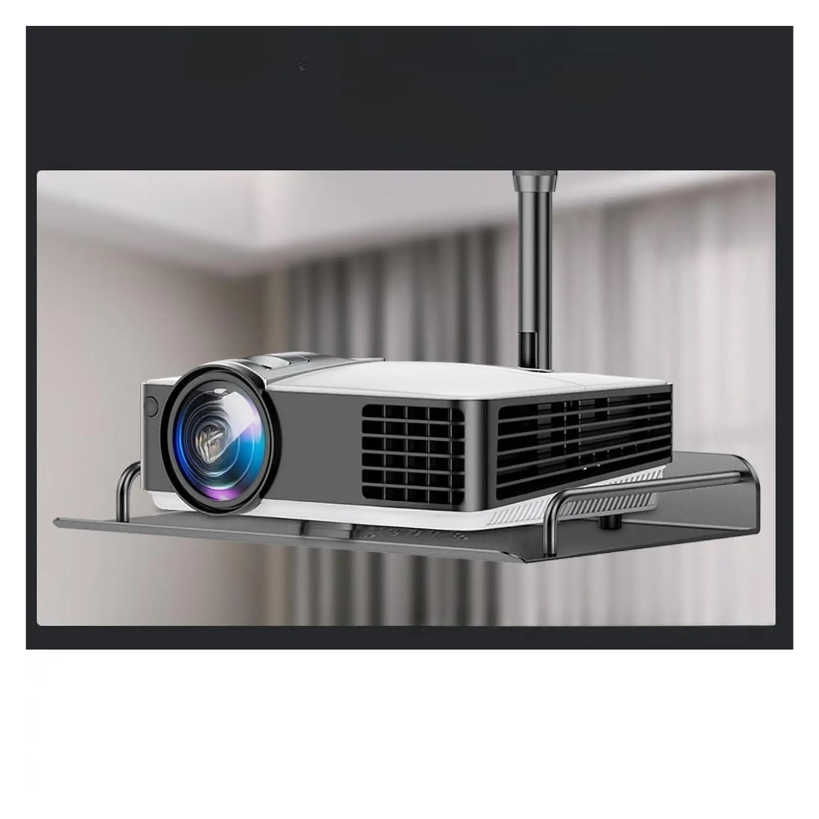 Supporto a soffitto for proiettore, staffa for vassoio, ufficio domestico | Piattaforma vassoio, Supporto telecamera, Utilizzo a soffitto a parete, Videoconferenza(Adjust 20 to 40cm)