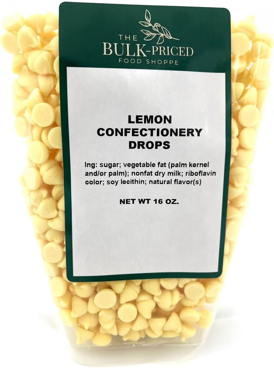 Lemon Confectionery Drops, (1 lb. Resealable Zip Lock Bag)