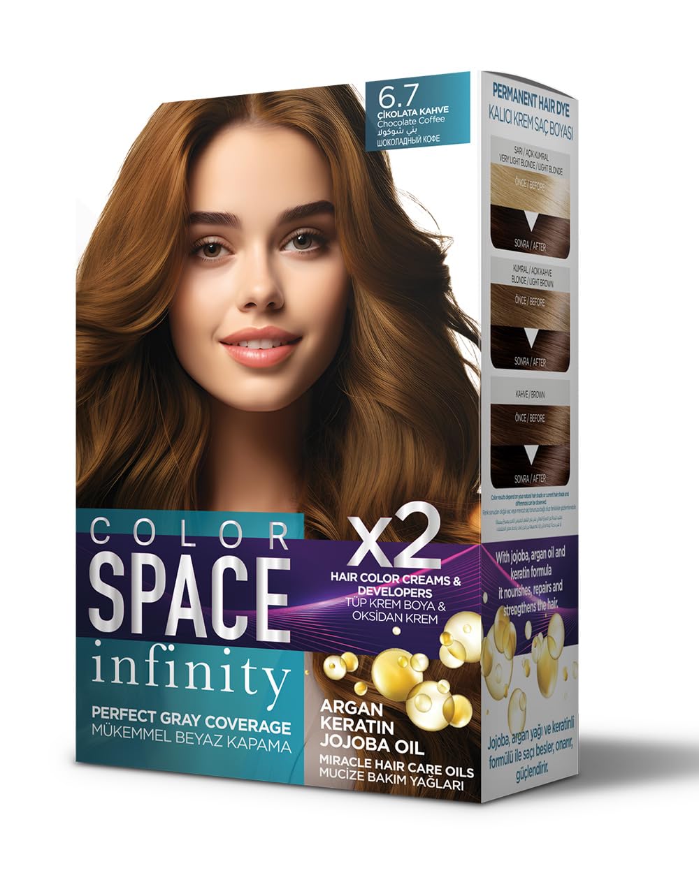 Color Space Infınıty Set Saç Boyası 6.7 Çikolata Kahve