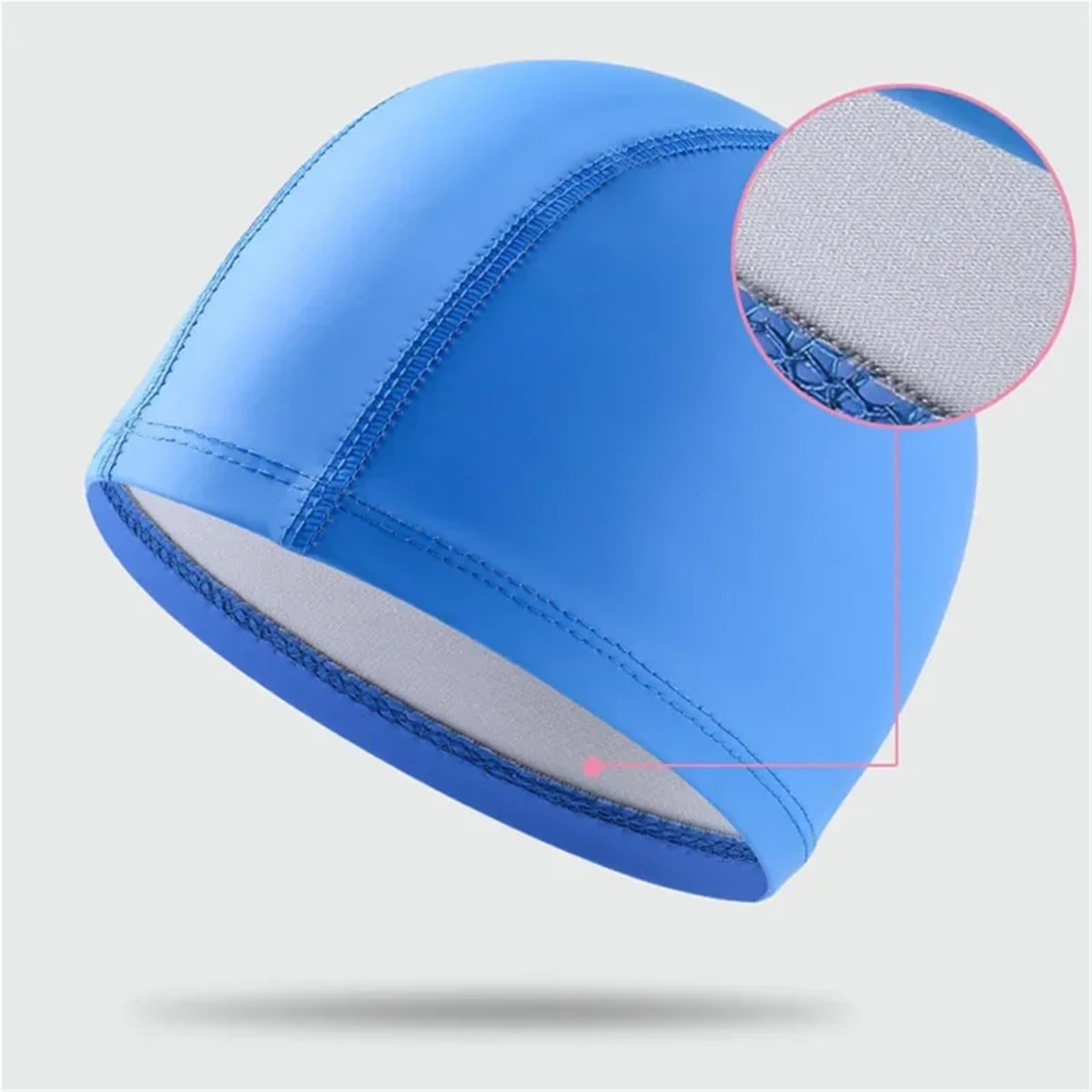Gorro de natación Impermeable, Gorro Piscina Color sólido, elástico, Protege Las Orejas, Pelo Largo, Buceo, 2 uds para Uso En Piscinas