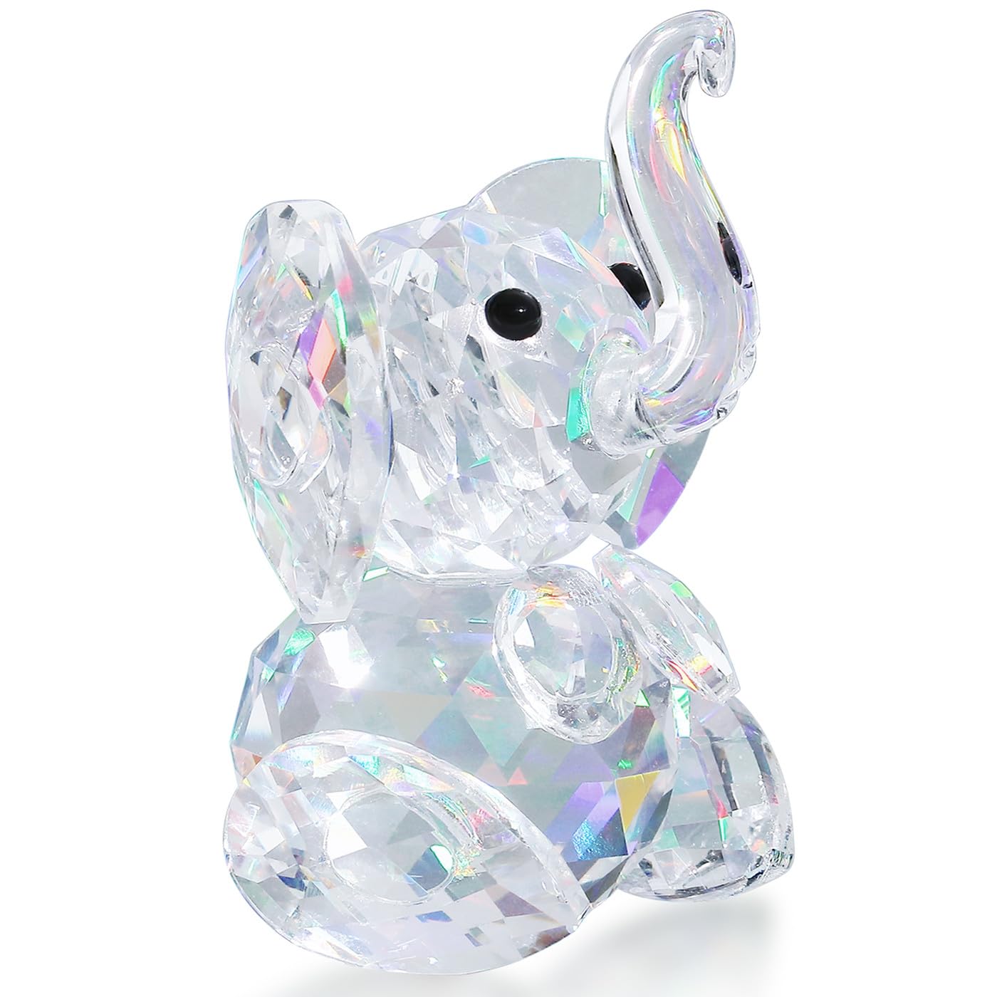 AWARDSEN Crystal Elephant Ornament Glass Ornaments Elephant Gifts for Women Crystal Ornaments Glass Animals Elephants Statue Desk Ornament Collectible Figurines