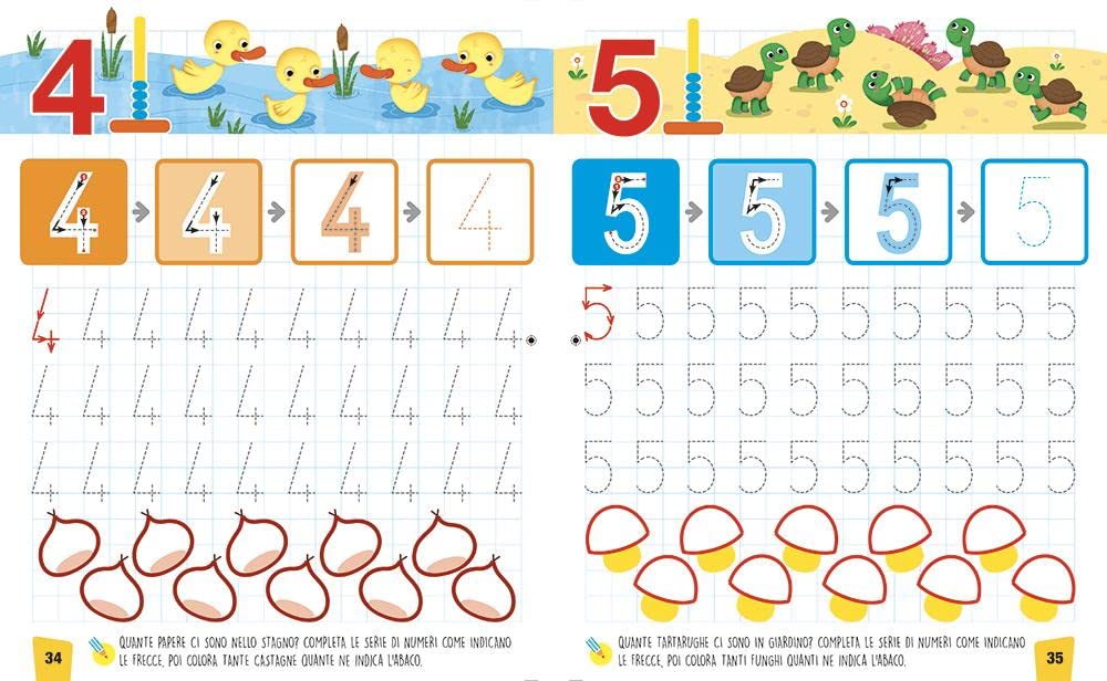 Lettere e numeri a quadretti Ediz a colori