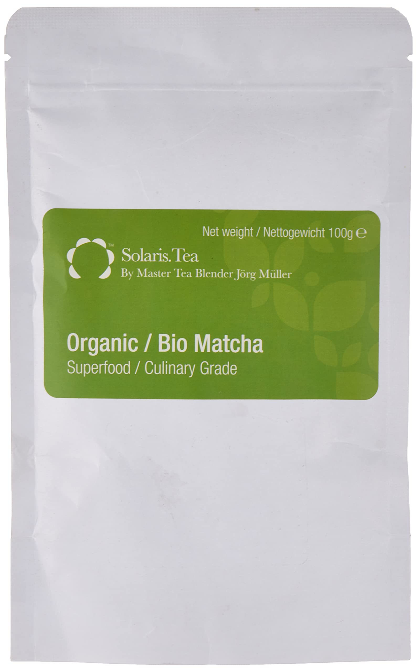 Solaris.Tea Solaris Tea Organic MATCHA powder 100g, Superfood Culinary Grade, 100% Matcha