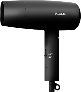 SALONIA サロニア スピーディーイオン ドライヤー 大風量 速乾 軽量 マイナスイオン ヘアドライヤー SL-013AB ブラック【Amazon.co.jp限定】 の商品画像