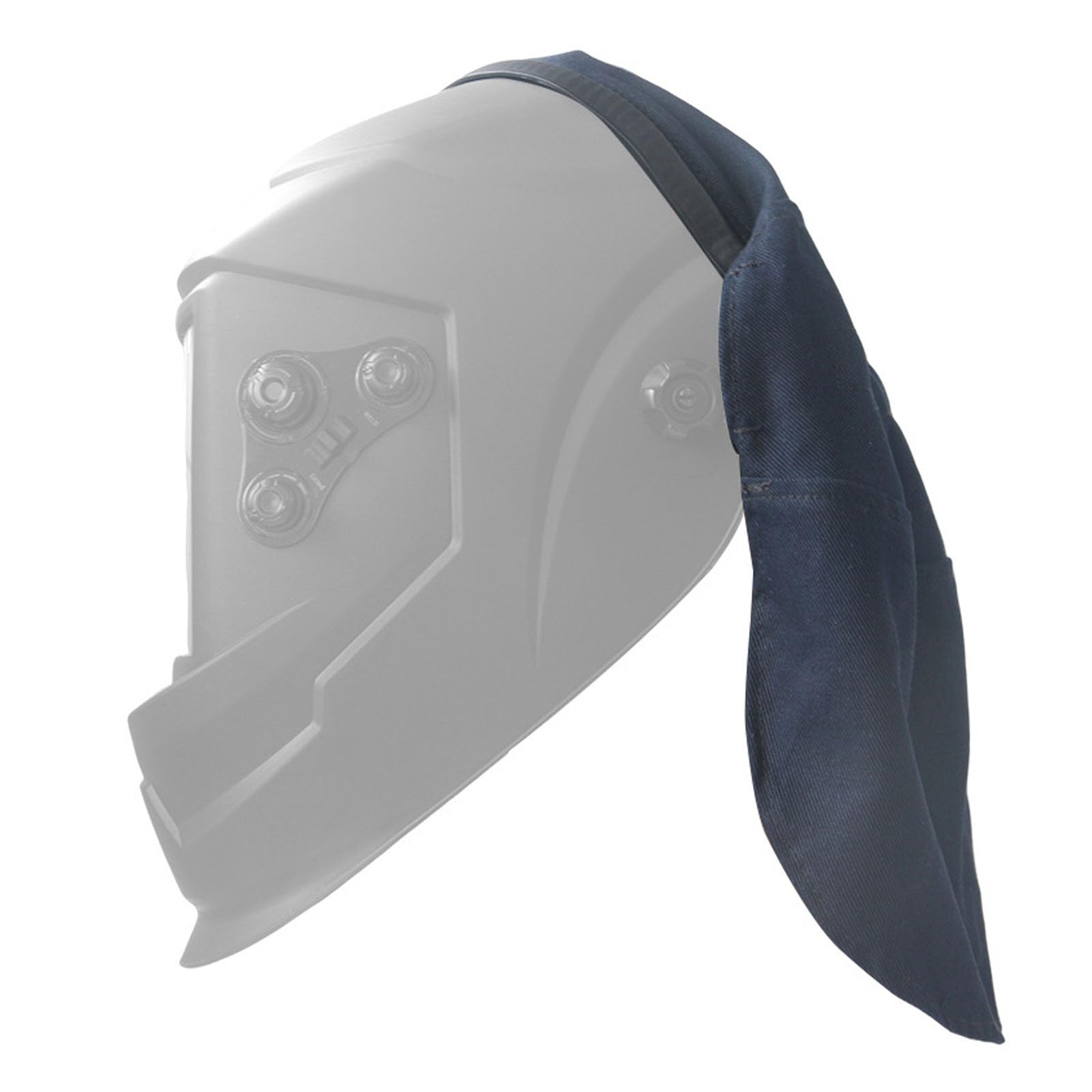 17 x 18 inches Flame Retardant Welding Helmet Fabric Cover, Dark Blue Welding Cotton Head Neck Protector, with Press Fit Rubber Seal, for MIG, TIG, and Stick Welding