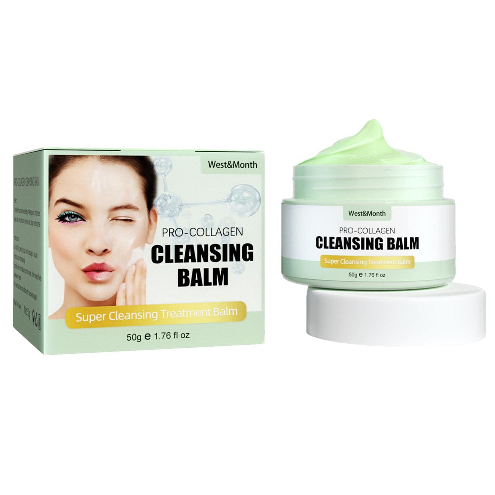 Moisturizing Face Balm Cleanser - 1.8oz Makeup Removing Balm,Easy To Emulsify Deep Cleaning Cleansing Balm For Daily Makeup Remover Shenbo