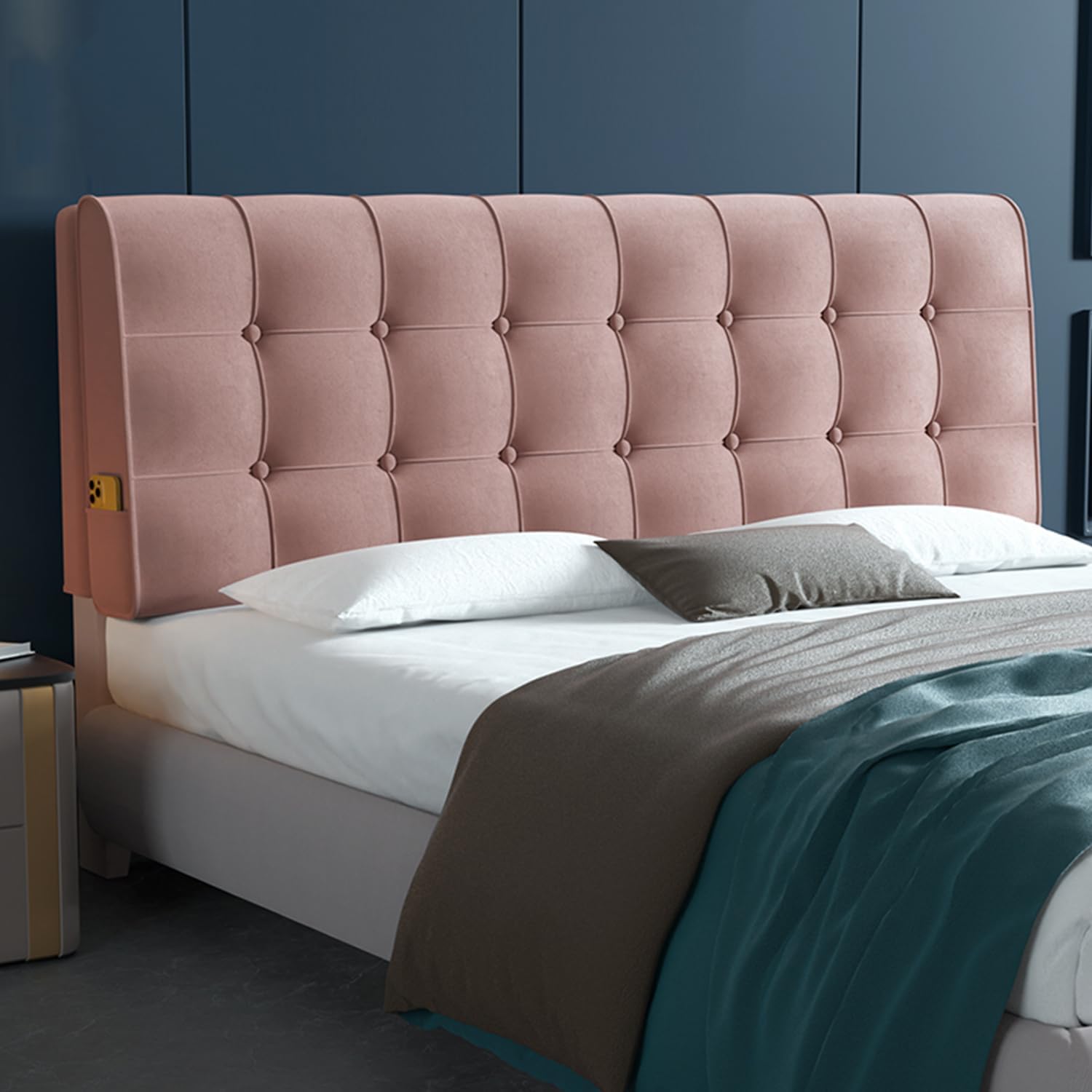 ZZYK Wall Cushion Headboard Cushion Plain Bed Side Backrest Neck Lumbar