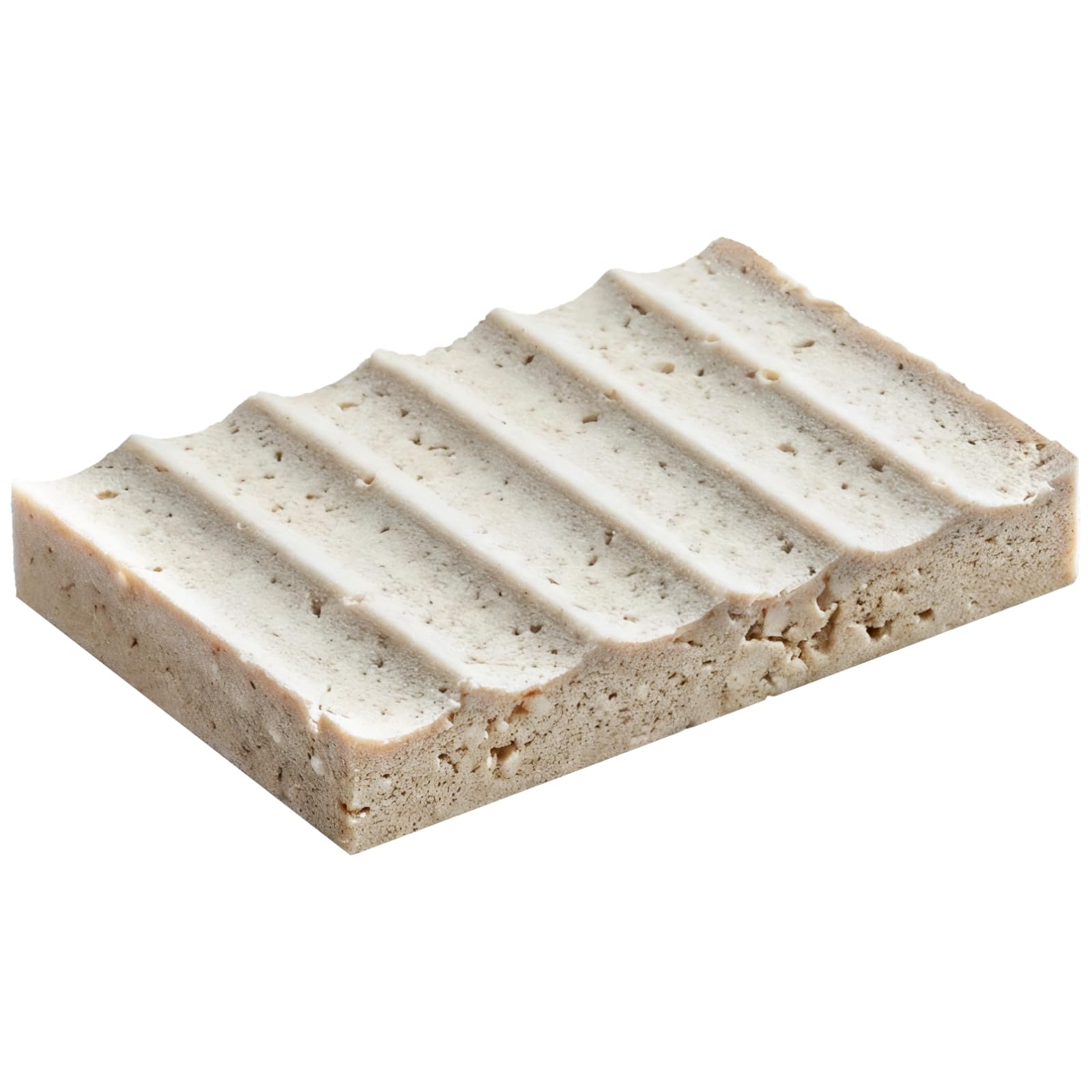 Packool Marble Soap Tray, Rectangle Self Draining Soap Holder Soap Dish Jewelry Ring Tray Sponge Holder for Bathroom