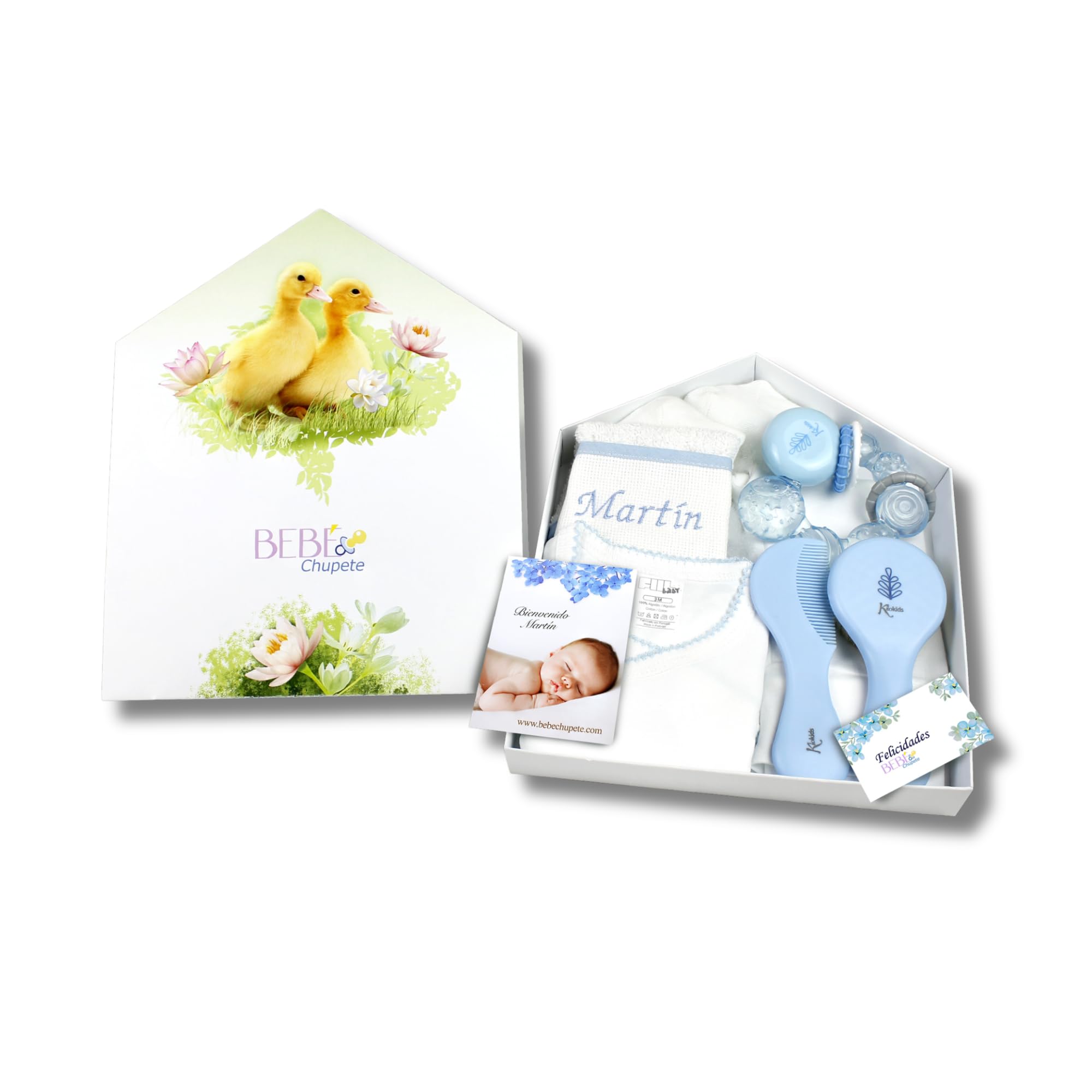 Regalos Para Bebes Recien Nacidos PERSONALIZADOS- Regalo Bebe Recien Nacido Niño- Regalo Bebe Recien Nacido Niña- Cosas Para Bebes Recien Nacidos- Cesta Bebe- Regalo Recien Nacido Niño (Azul)