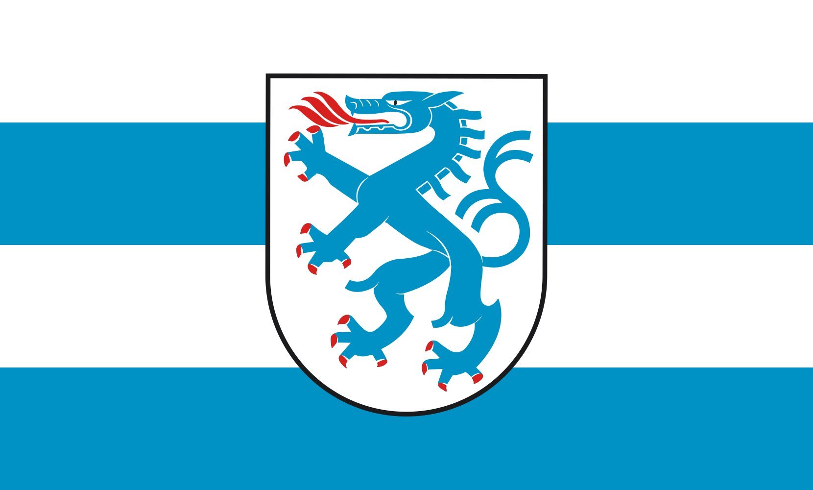Drapeau Ingolstadt de qualité supérieure 1.35m² format paysage résistant
