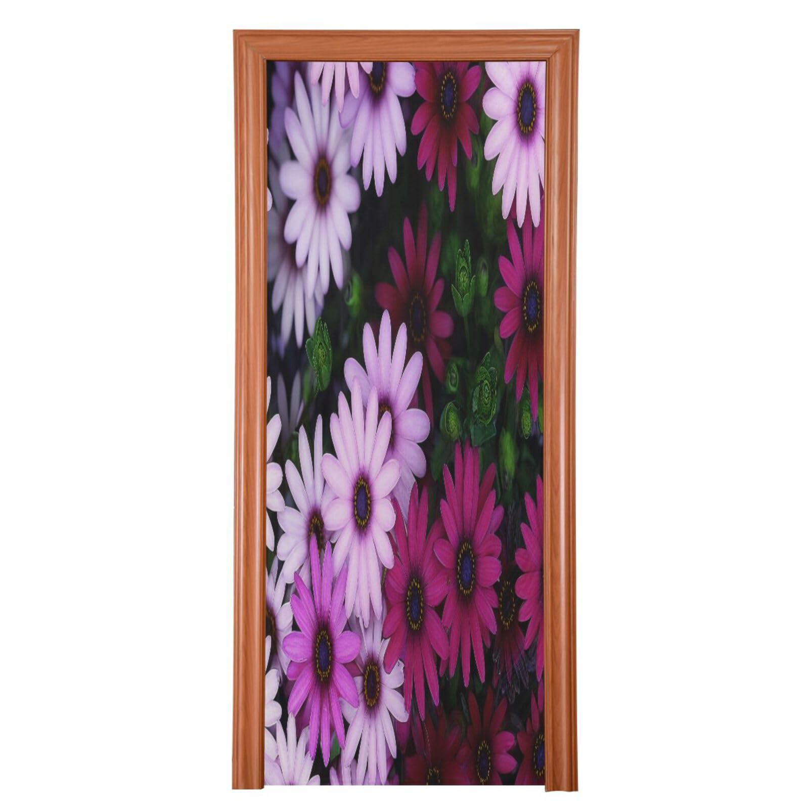 FLildon Violet Wildflowers Door Cover Decoration, Party Accessory Porch Decor for Festive Ornament Room Door Covers 32 x 79 Inch