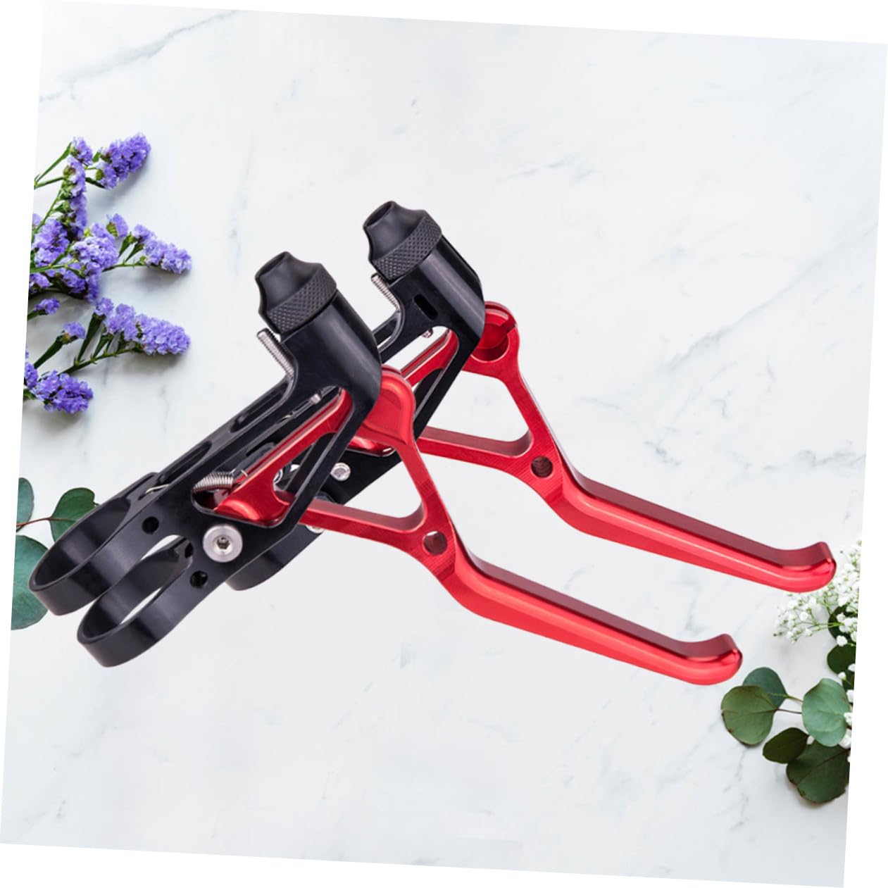 Toyvian Leve Freno Bici in Lega di Alluminio Cnc, 1 Paio, Rosso | Manopola di Regolazione, Design Ergonomico, Uso Semplice per Adulti e Ragazzo Ragazza