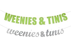 Weenies & Tinis Banner - Customizable Birthday Decorations, Martini Bar Party Decor,...