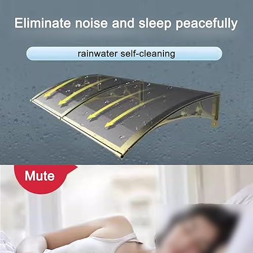 Miniatura 7 de Toldo para puerta delantera, toldo para ventana, toldo para lluvia, toldo para patio, porche, cubierta de policarbonato transparente, soportes