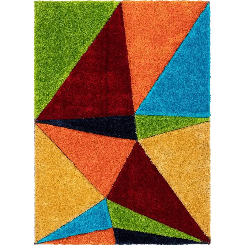 Image of Shaggy Area Rug - Extra Plush Luxury Carpet, Super Soft & Cozy Feel| Perfect for Living Room, Bedroom, and Stylish Home Decor- Multi Color (8 x 11 ft)