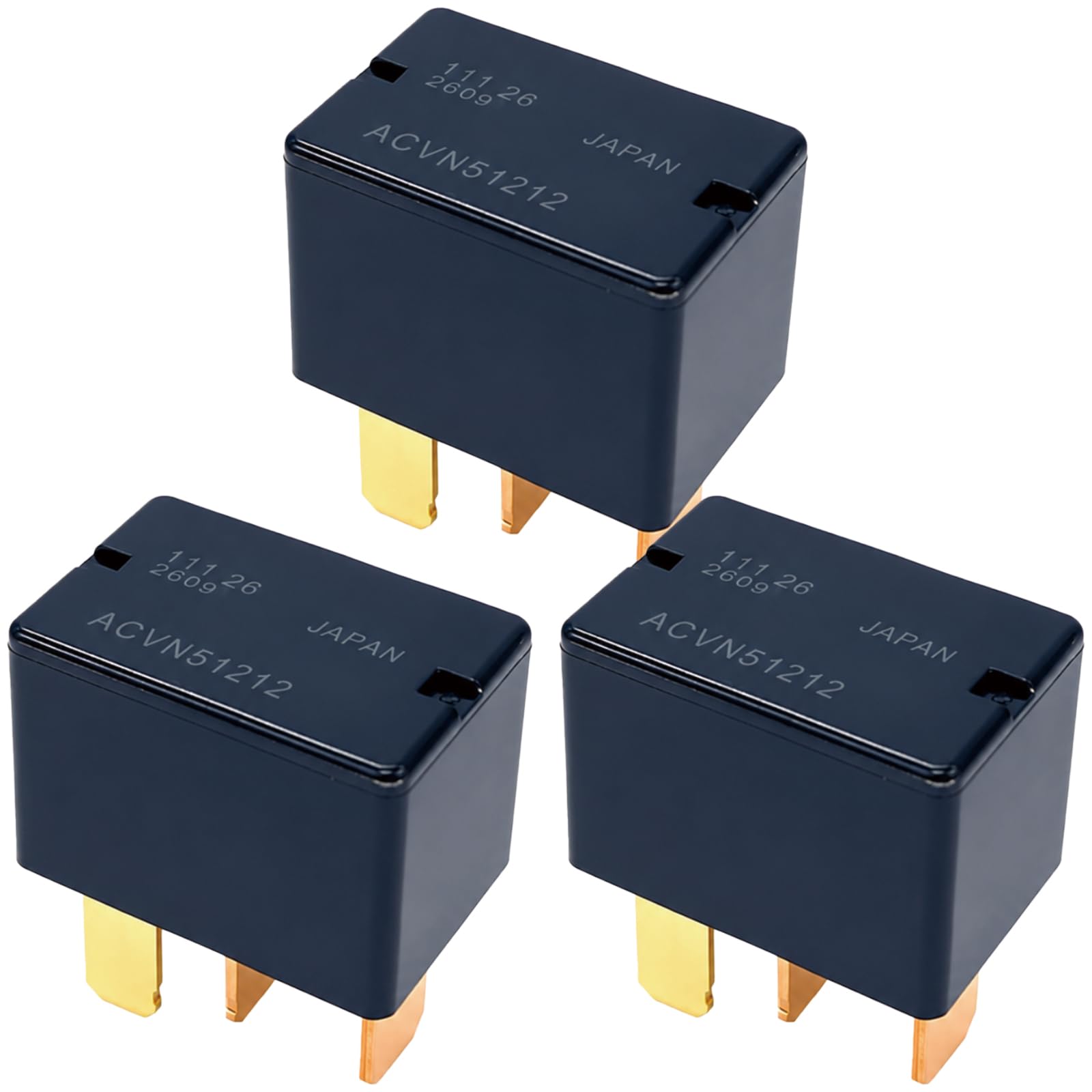 ワ12 Amazon.com: 3-Pack ACVN51212 Relay - 20A 12VDC 4-Pin SPST