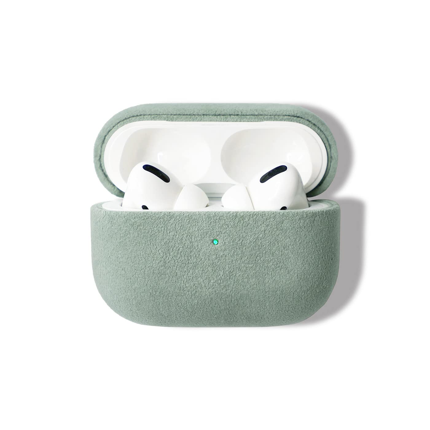 ALTRAALMA for Alcantara Suede Case for AirPods Pro 1st, Handmade Full-Wrap for Airpods Pro Case, Synthetic Suede Cover (Gen 1, Mint Green)