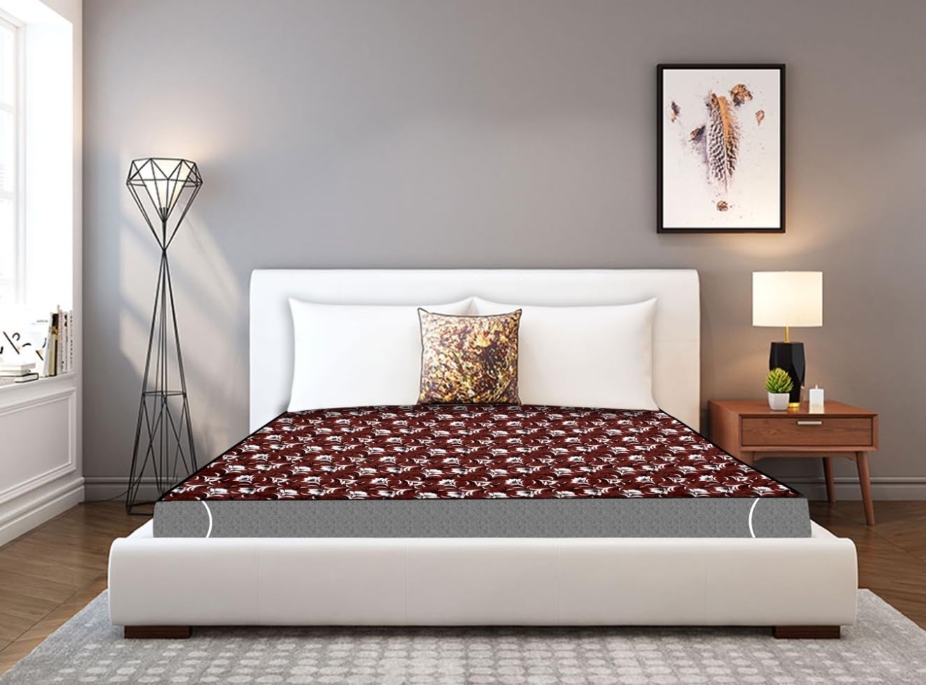 Stylista Waterproof Queen Bedsheet & Protector -31