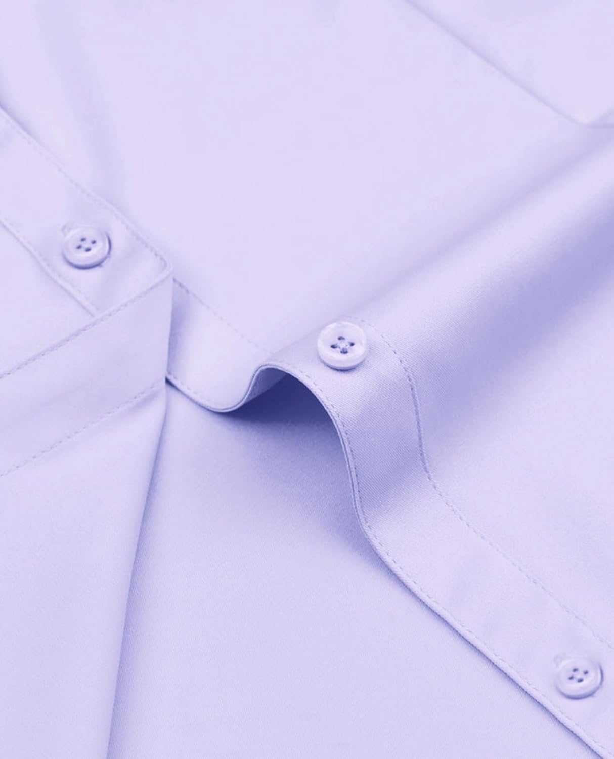 siliteelon Womens Classic-Fit Dress Shirts Long Sleeve Button Down Wrinkle-Free Stretch Solid Casual Work Office Blouse Top - Image 5