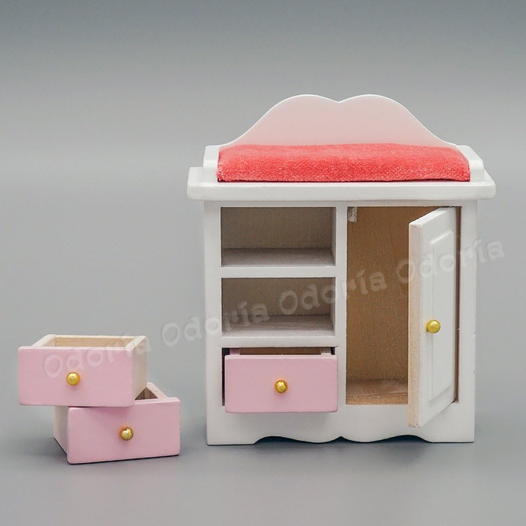 Odoria 1/12 Miniature Baby Nursery Furniture Set Dollhouse Accessories