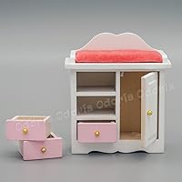 Vista 2 de Odoria 1/12 Miniatura Baby Nursery Muebles Set Dollhouse Accesorios