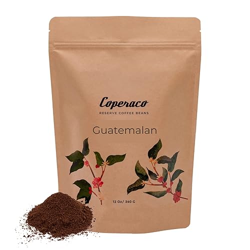 Coperaco , Volcanica Guatemala, café molido, tostado ligero, chocolate - caramelo - notas de naranja, suelo volcánicode gran altitud, tostado