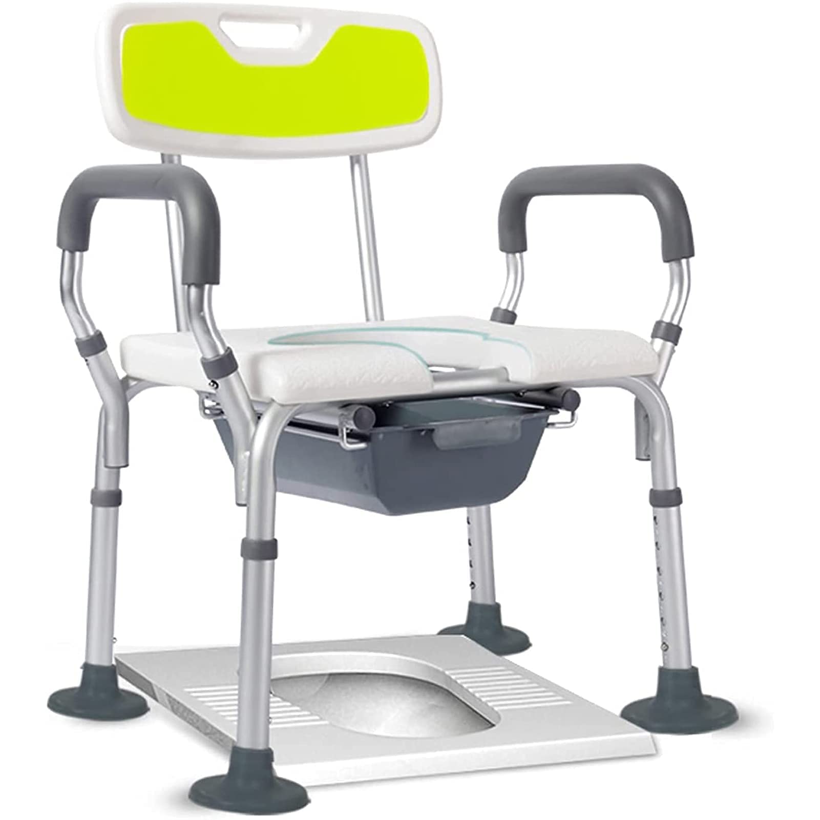 Sgabelli, sedie da Doccia per Anziani con braccioli e Schienale, ausili a Forma di U Altamente Regolabili, per Anziani, disabili, accessibili, per Doccia, Bagno, Sgabello Resistente, Sollevatore