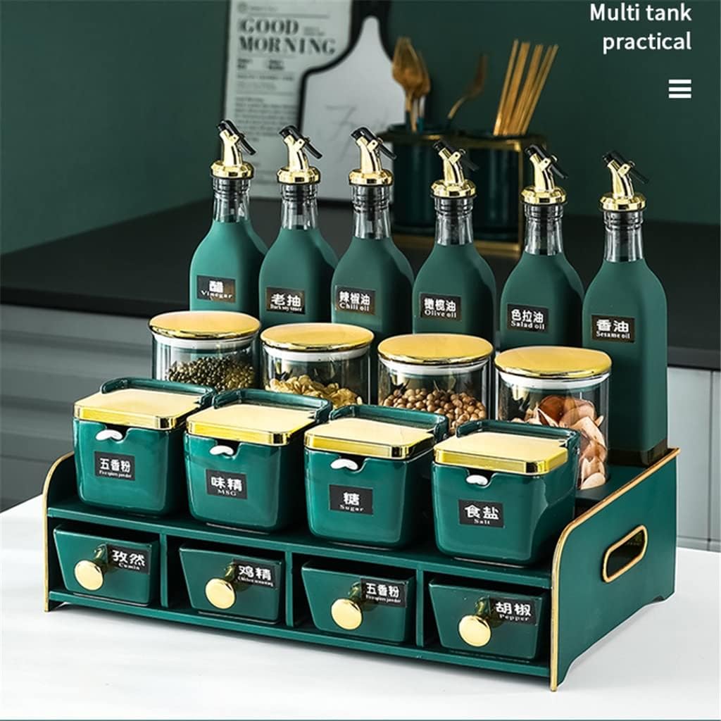 Nordic Seasoning Jar Ceramic Oil and Vinegar Bottles Sugar Bowl Salt and Pepper Spice Rack Container Kitchen Tools